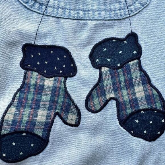 Vintage Winter Themed Embroidered Denim Shirt - Picture 5 of 7